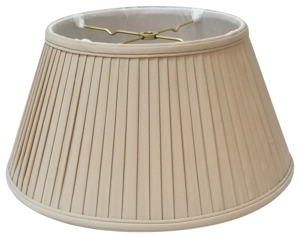 Royal Designs 6-Way/Side Pleat Basic Lampshade, Beige, 13x19x10.5