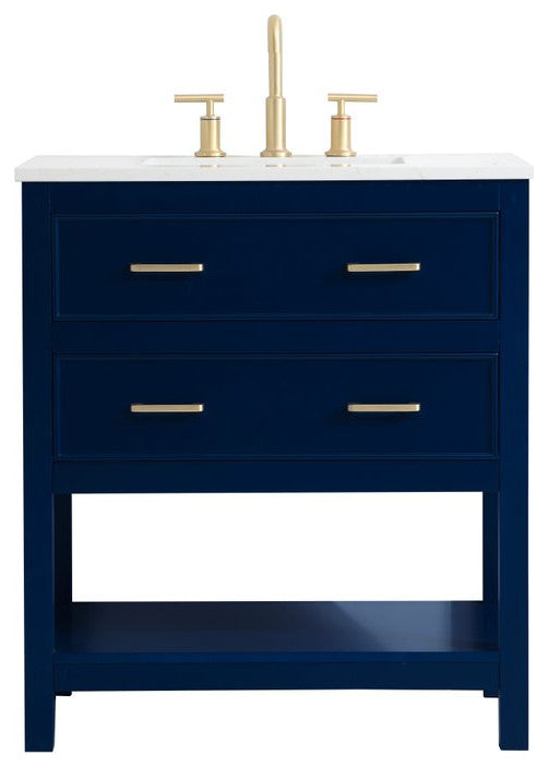 Home Living 30" Single Bathroom Vanity, Blue