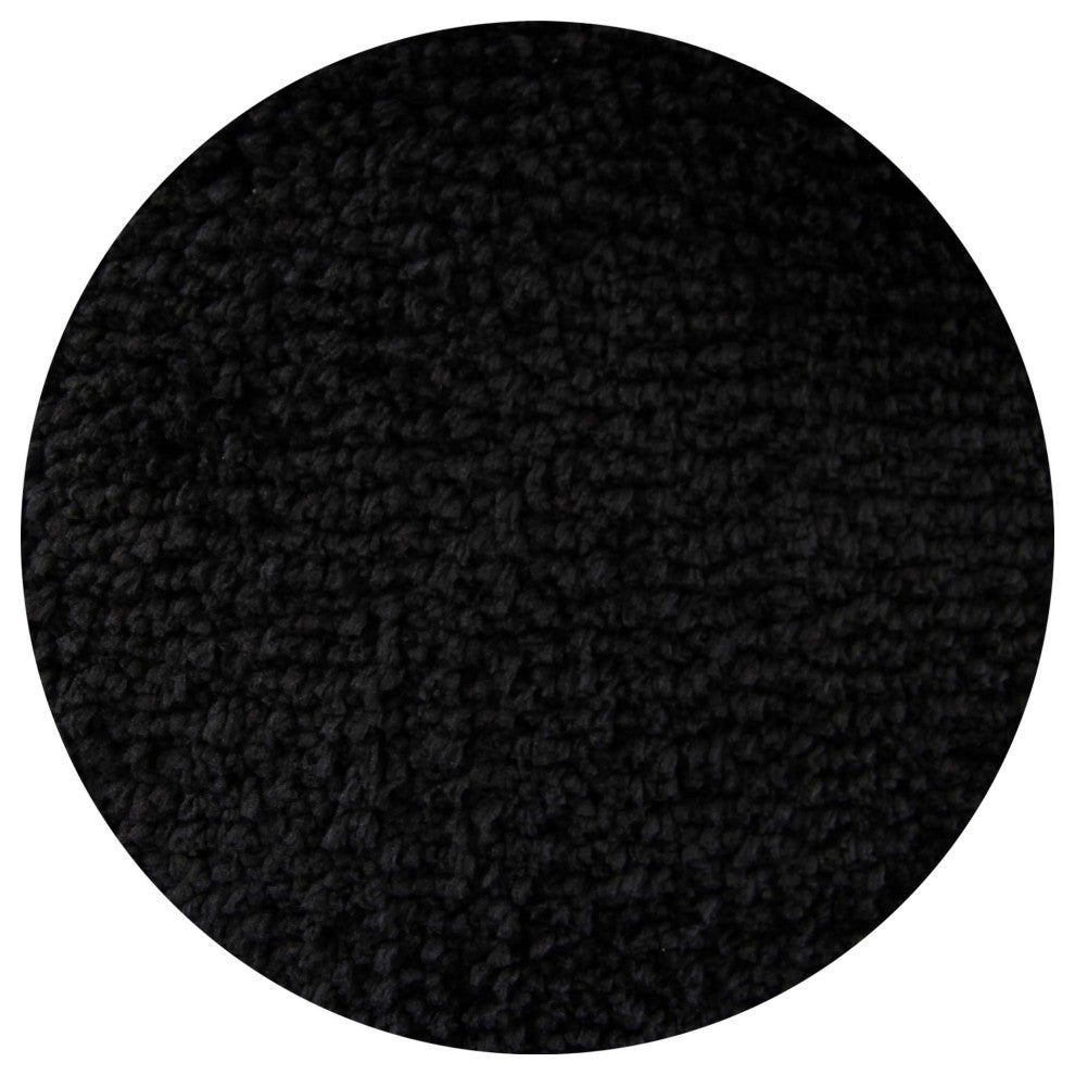 Microfiber Polyester Double Sink Bath Mat Runner - 48"L x 20"W, Black