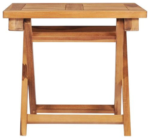 vidaXL Deckchair Patio Lounge Chair Sunbed with Table 2 Pcs Solid Teak Wood