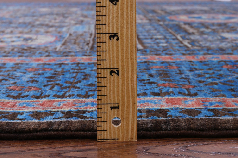 Mamluk Geometric Hand-Knotted Rug 6' 8" X 9' 9" - Q12241