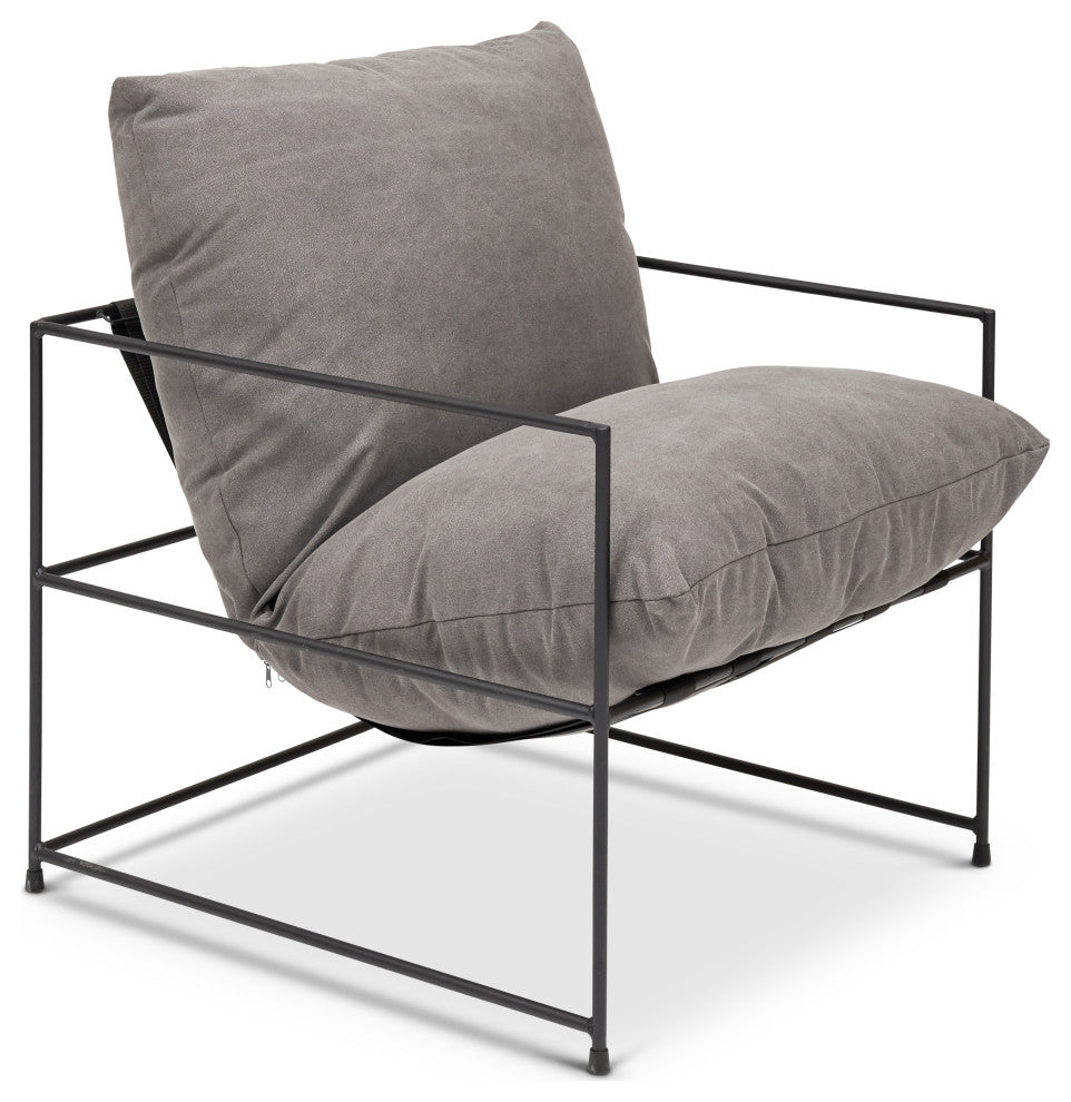 Trent Accent Chair, Washed Gray