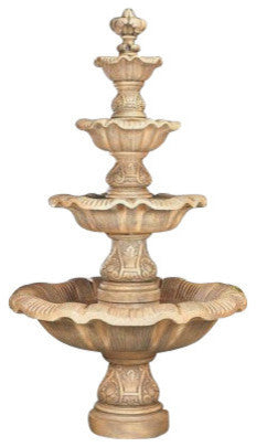 Four-Tier Renaissance Fountain, Ivory
