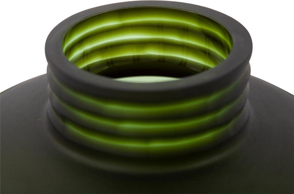 Traditional Karo Forest Green Textured Vases