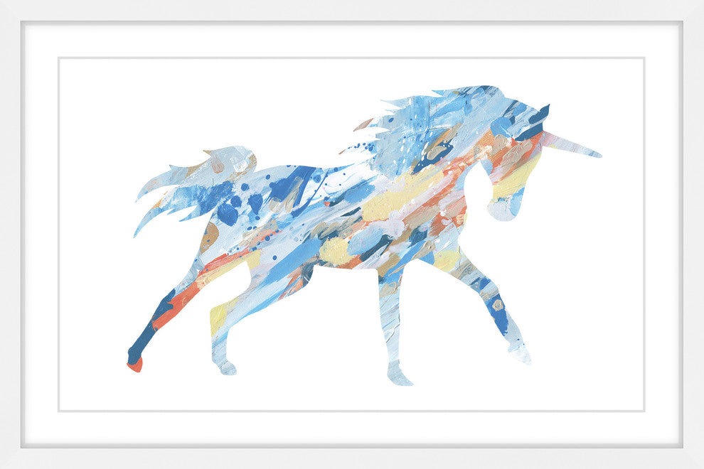 "Painted Unicorn" Framed Painting Print, 24"x16"
