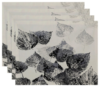 Fall Memories Floral Print Placemat, Set of 4, Black