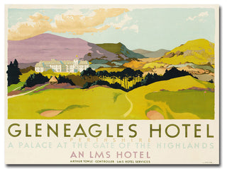 'Gleneagles Hotel LMS, 1924' Canvas Art