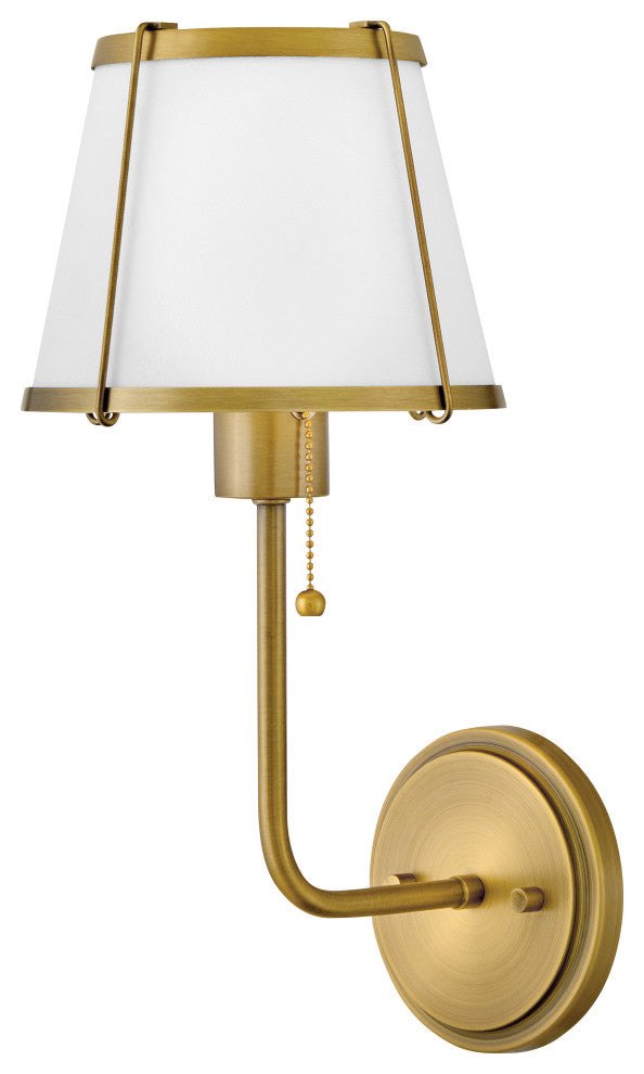 Hinkley Clarke Medium Single Light Sconce, Lacquered Dark Brass