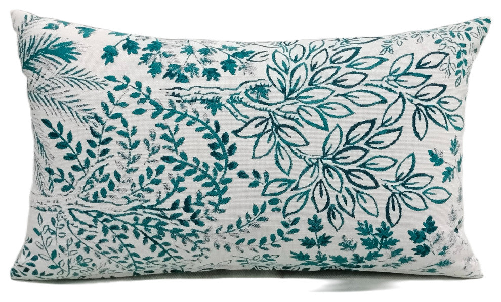 Kimberly Ann Indoor/Outdoor Throw Pillow, Set of 2, Tropical Jade, 12" X 20"