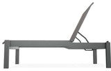 Leeward Sling Stackable Outdoor Chaise Lounge, James/Graphite