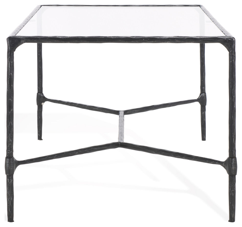 Safavieh Couture Isabellina Metal Coffee Table, Black / Clear