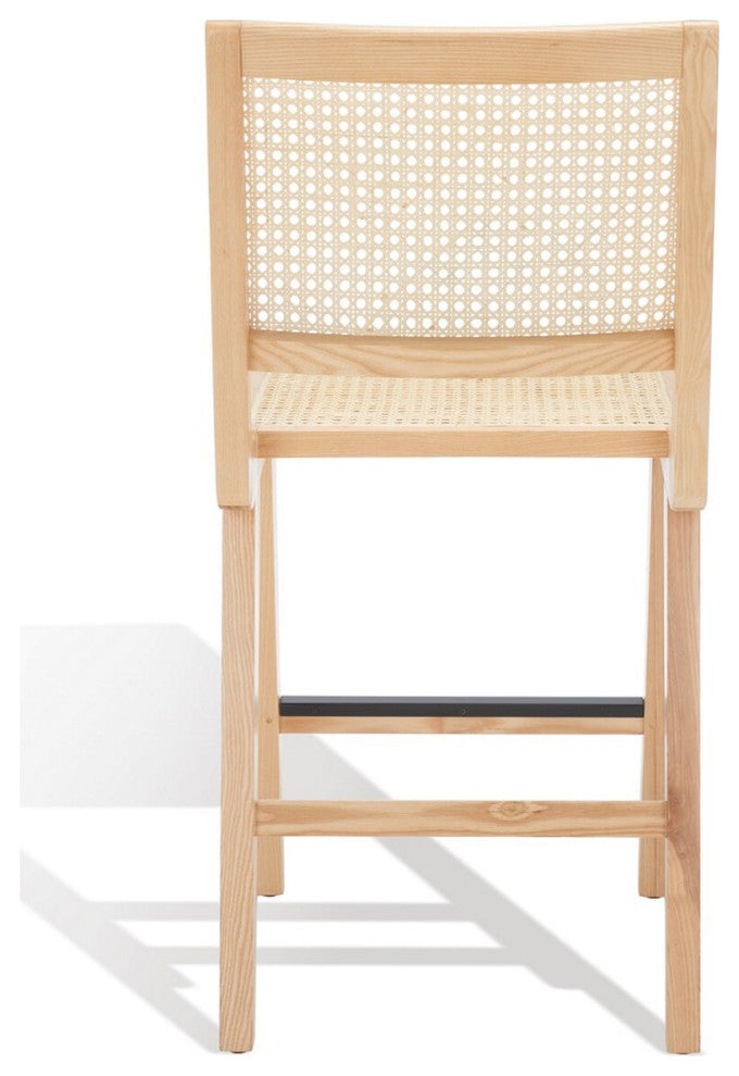 Safavieh Couture Hattie French Cane Counter Stool, Natural