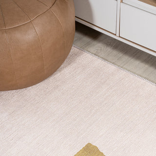 Luola Minimalist Geometric Machine-Washable Area Rug, 9x12