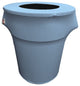 LA Linen Stretch Spandex Trash Can Cover, 44 gal. Round, Light Blue