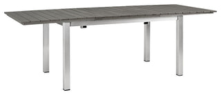 Shore Outdoor Patio Wood Dining Table EEI-2257-SLV-GRY