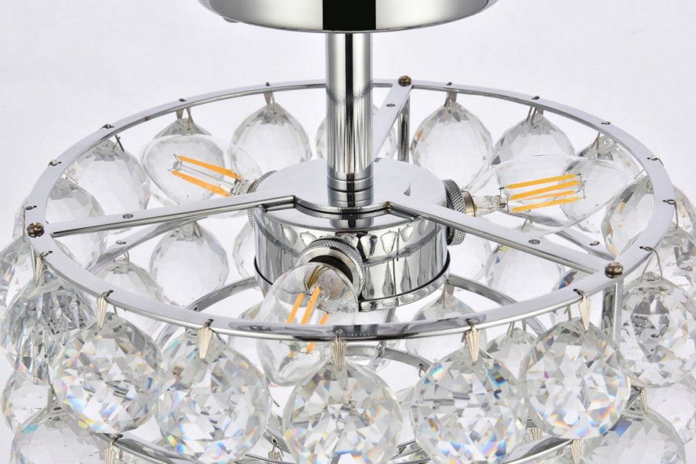 Seren 12" Flush Mount, Chrome