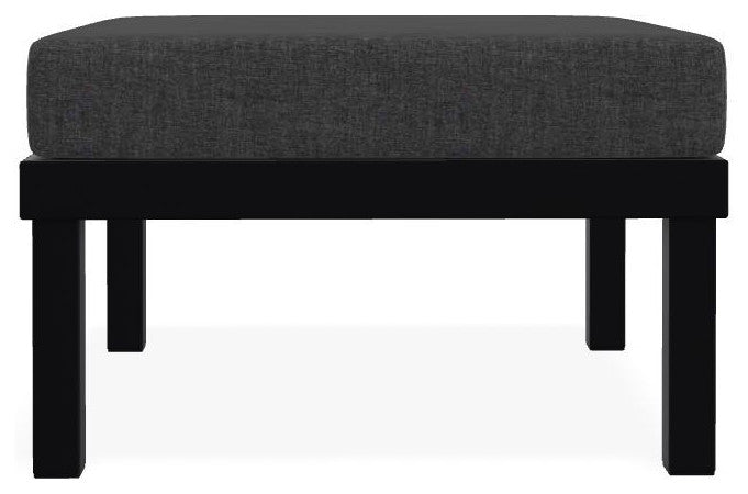 Larssen Cushion Deep Seating Outdoor Ottoman, Slate/Black