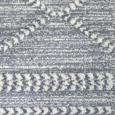 Sofie Moroccan Trellis High-Low Gray/Cream 2'x8' Runner Rug