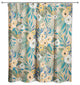 Beige Tropical Floral 71 x 74 Shower Curtain