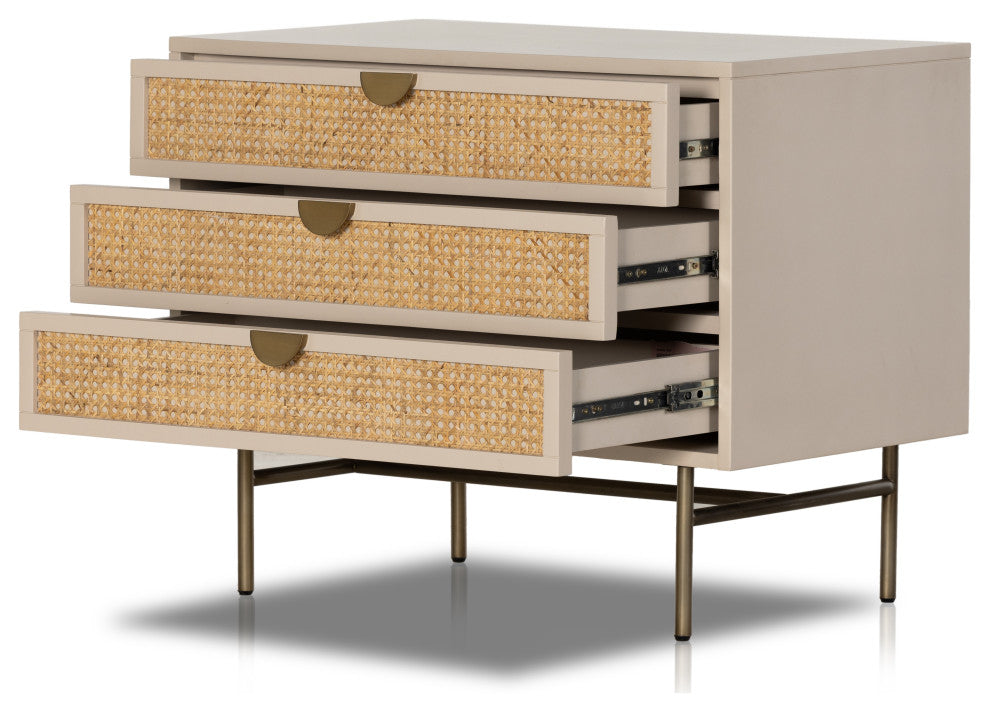 Luella Large Nightstand-Matte Alabaster