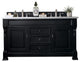 James Martin 147-114-5731-3AF 72 Inch Antique Black Vanity With Solid Top
