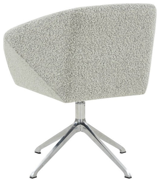 Safavieh Couture Felix Boucle Swivel Desk Chair White / Black