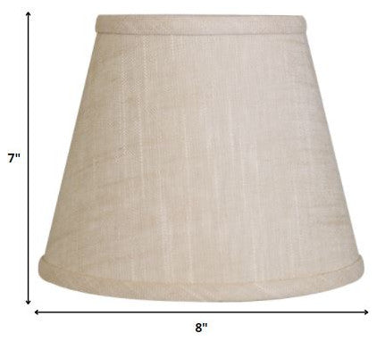 8" Light Wheat Hardback Empire Linen Lampshade