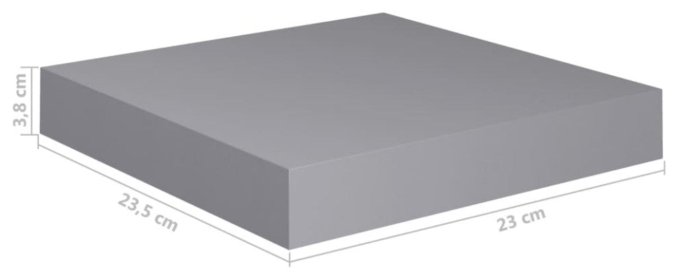 vidaXL Wall Shelf Floating Shelf Display Shelf for Book Wall Mounted Gray