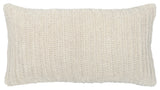 Nakeya Knitted Throw Pillow by Kosas Home, Ivory, 14x26