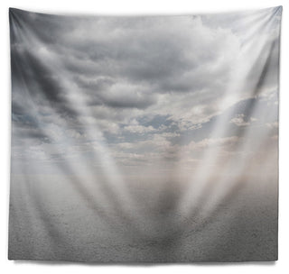 Desert Land and Sky Landscape Wall Tapestry, 92"x78"
