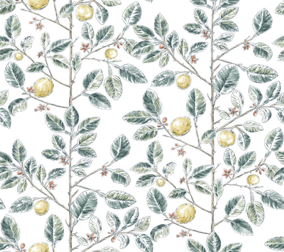 Limoncello Toile Forest Wallpaper