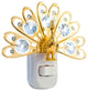 24K Gold Plated Crystal Studded Peacock Night Light With LED Bulb
