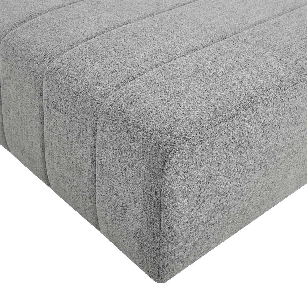 Sofa Middle Chair, Fabric, Gray, Modern, Living Lounge Hotel Hospitality