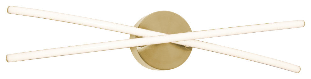 Lock 24" LED Vanity Light, Satin Brass