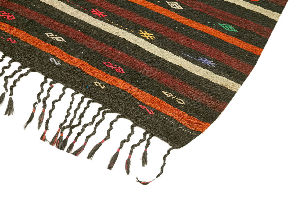 Rug N Carpet - Handmade Turkish 7' 9'' x 10' 6'' Vintage Goat Hair Kilim Rug