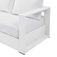 Lounge Sofa, White, Aluminum, Modern, Outdoor Patio Bistro Garden Hospitality