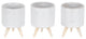 Pot, 3-Piece Set, 3"Dx4"H Porcelain