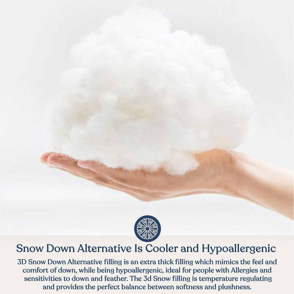 Down Alternative Duvet Insert Organic Cotton Shell, Twin, 68"x86"