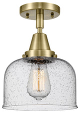 Innovations Lighting 447-1C-AB-G74-LED Large Bell 1 Light 8" Flush Mount