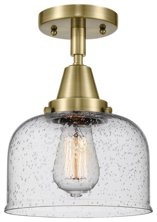 Innovations Lighting 447-1C-AB-G74-LED Large Bell 1 Light 8" Flush Mount