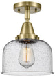 Innovations Lighting 447-1C-AB-G74-LED Large Bell 1 Light 8" Flush Mount