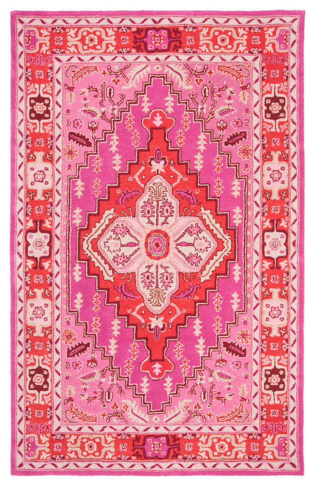 Safavieh Bellagio Collection BLG545 Rug, Red/Pink, 5'x8'