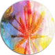 Reflective Retro Palm Trees, Landscape Round Metal Wall Art, 11"