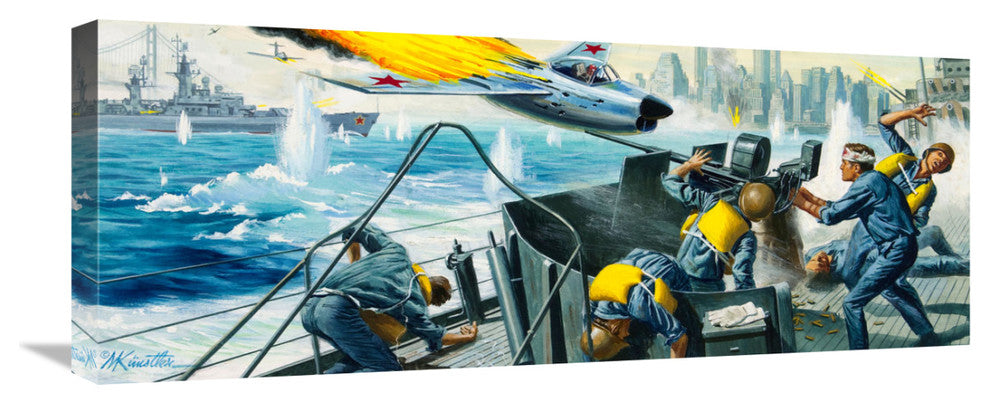 "Surrender, Like Hell" Stretched Canvas Giclee by Mort Kunstler, 30x12"
