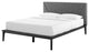 Platform Bed Frame, Queen Size, Black Gray, Wood, Modern, Mid Century