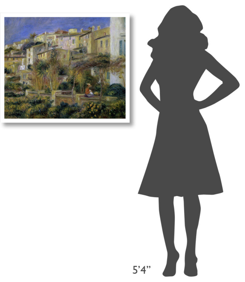 "Terraces in Cagnes" Digital Paper Print by Pierre-Auguste Renoir, 32"x27"