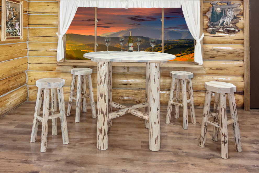 Montana Collection Bistro Table, Clear Lacquer Finish