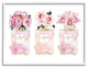 Pink Flowers And Perfumes Glam Fashion Watercolor Design, 30 x 24