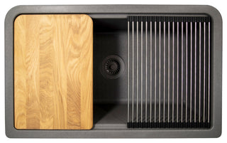 Nantucket Sinks PR3320-APS-TI 33" Reversible Granite Composite Apron Sink