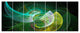 Green Mystic Psychedelic Texture, Abstract Art on Canvas, 83"x32", 7 Panels